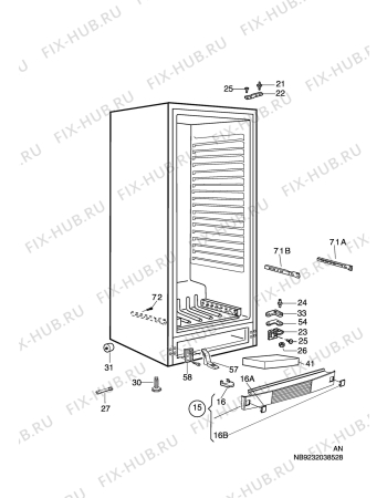 Взрыв-схема холодильника Husqvarna Electrolux QR2341W - Схема узла C10 Cabinet